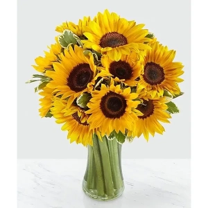 sunflower bouquet with vase 600