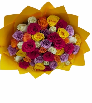 Mixed Roses Hand Bouquet