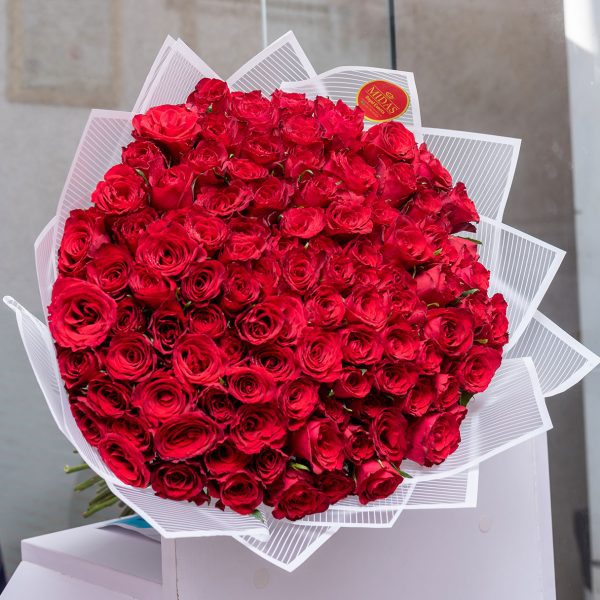 Buy 100 Stem Red Roses for Valentines Day
