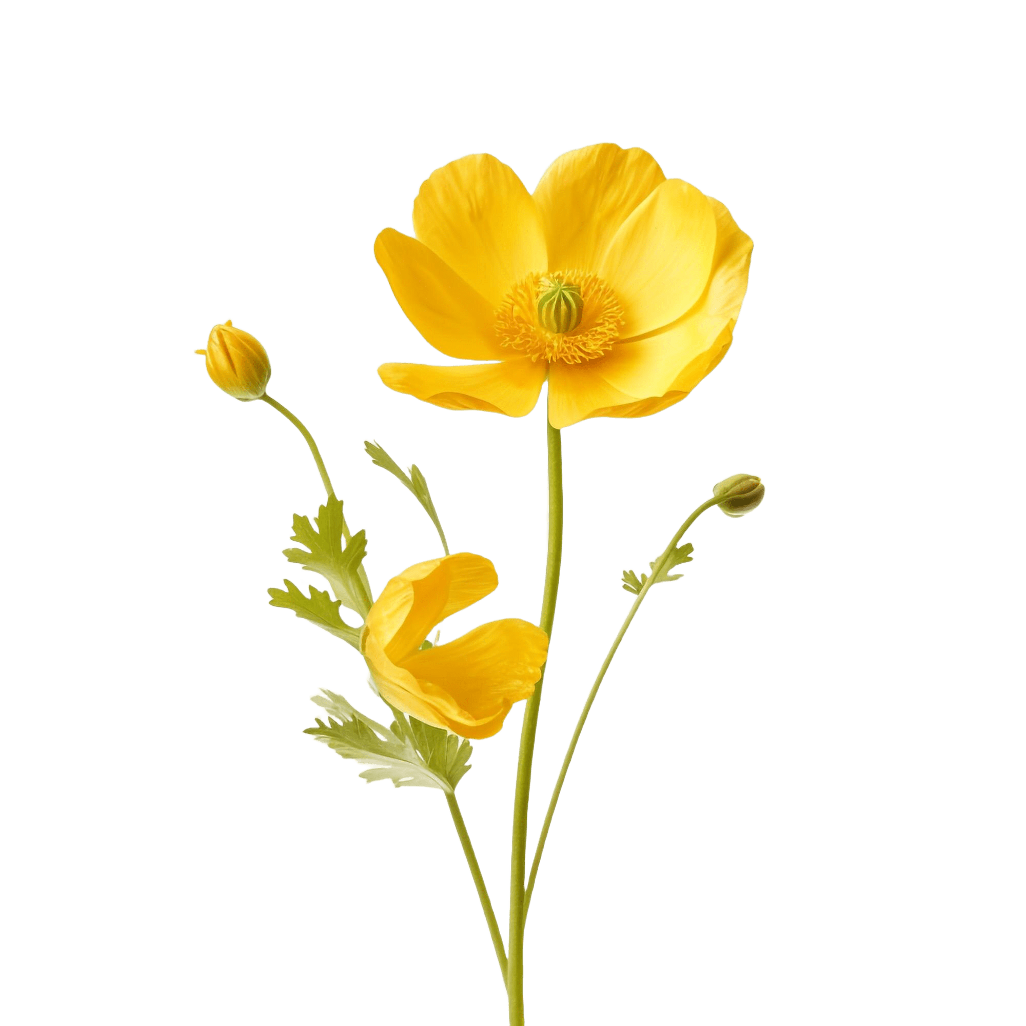 buttercup-flower-isolated-transparent-background